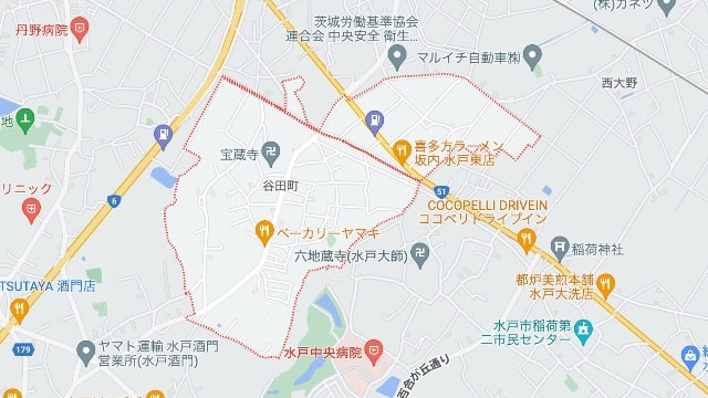 谷田町周辺